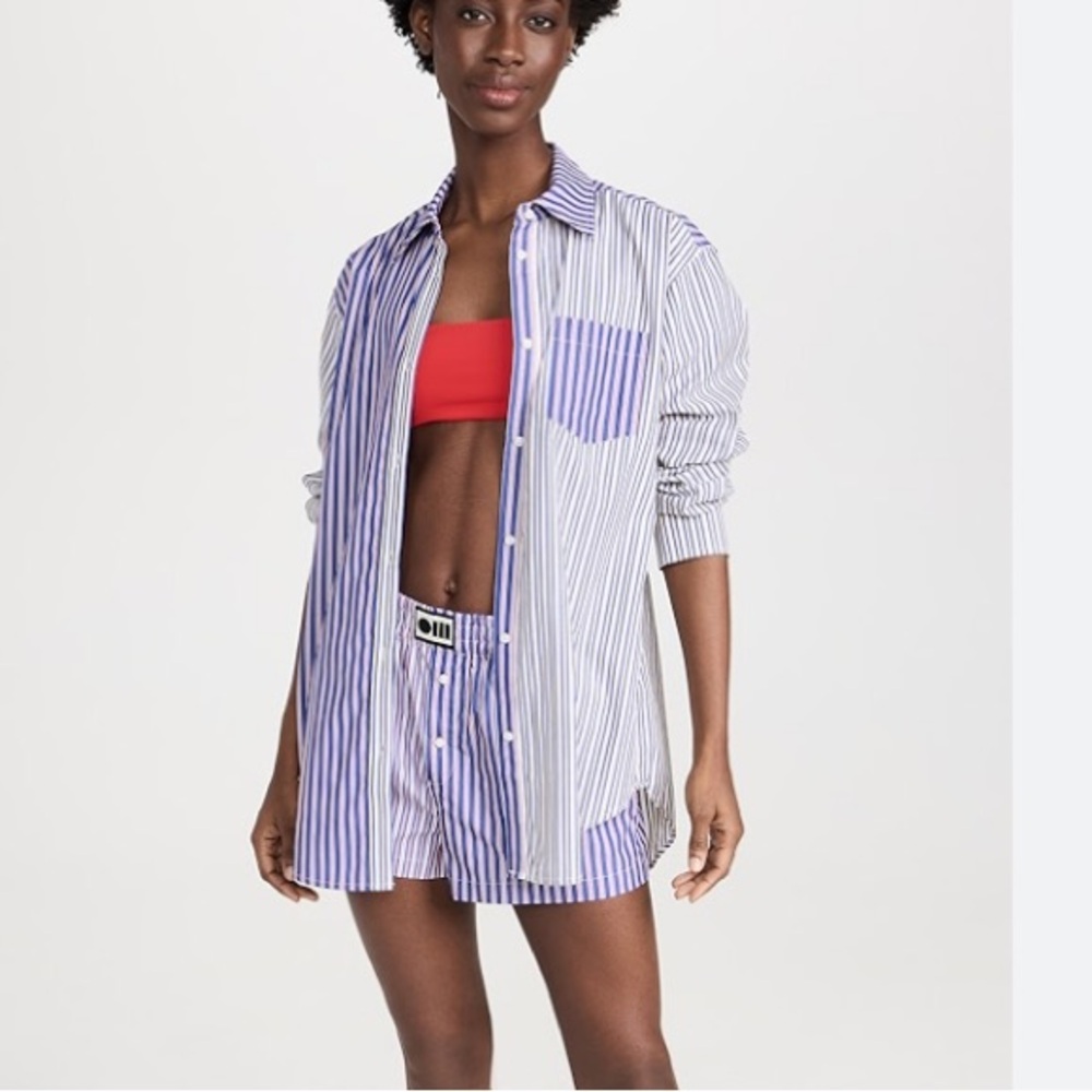 NWOT Solid & Striped Oxford Tunic in Varsity Stripes
